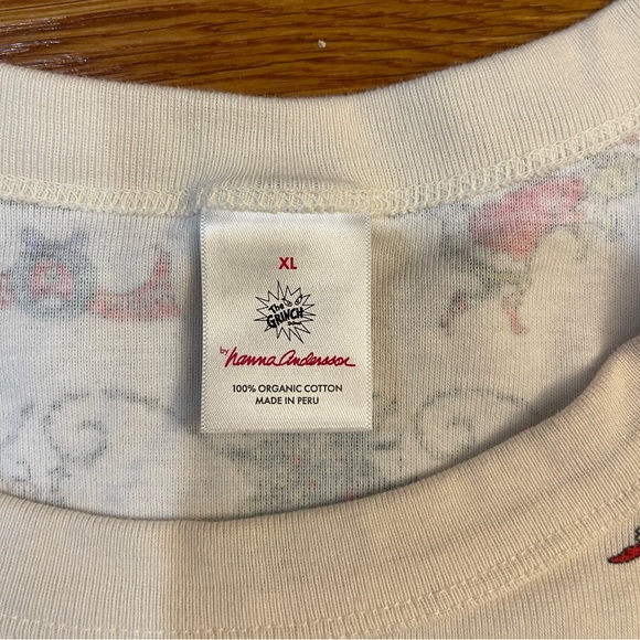 Hanna Andersson Adult Dr. Seuss Grinch Long John Pajama Set Size XL Christmas PJ - Picture 4 of 9